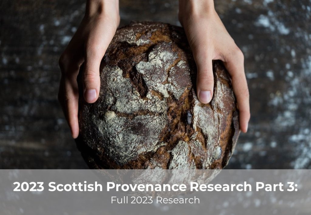 Scottish Provenance Research Part 3: Full 2023 Research (Nov 23)